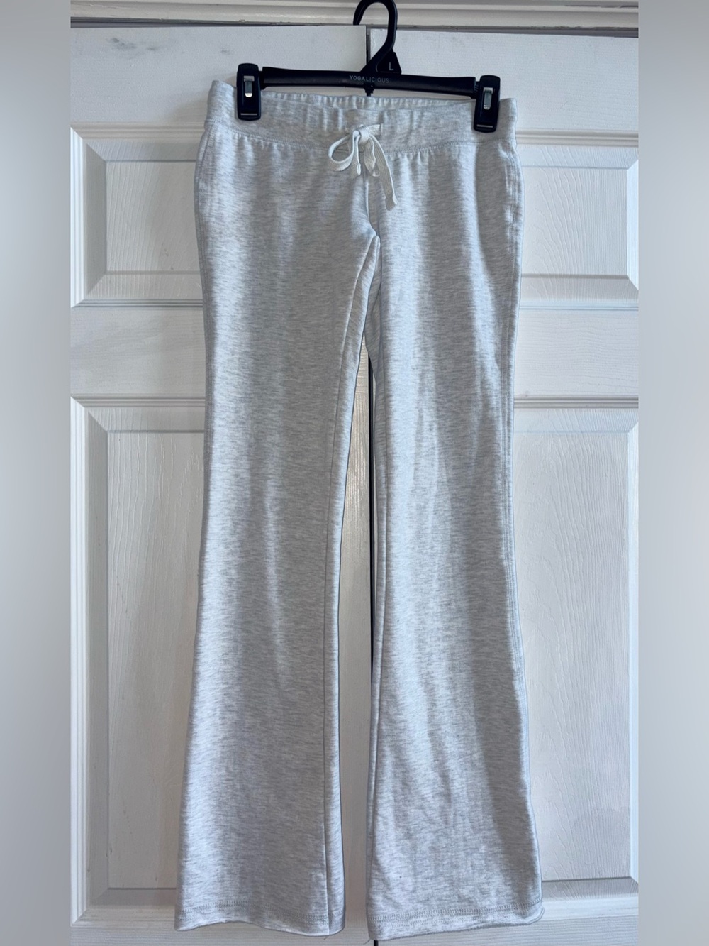Demetria for Aéropostale Studded Star Flare Sweatpants Light Heather Gray X